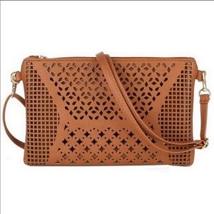 Pink hollowed out crossbody